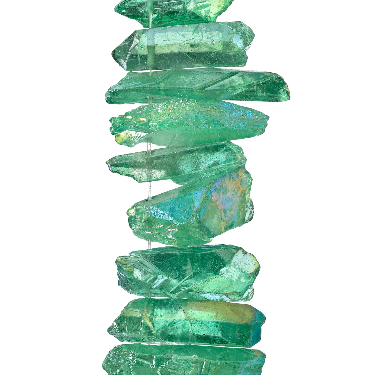 Light Green Crystal Quartz Stick Beads by Bead Landing™